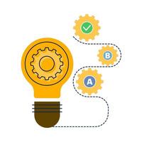 concept of sharing ideas, generating ideas, problem solving, networking, Sharing ideas or knowledge, transferring information, Solutions or reasons to solve business problems, finding answers. vector