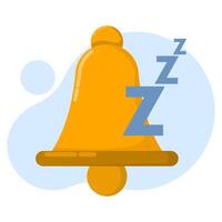 concept of turning off notification messages. do not disturb mode, silent profile on the device. Zero notification, modern graphic element for landing page, ui, etc. flat design illustration. vector