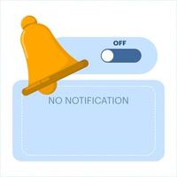 concept of turning off notification messages. do not disturb mode, silent profile on the device. Zero notification, modern graphic element for landing page, ui, etc. flat design illustration. vector