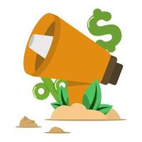 concept of earning commission for affiliate marketing. share, refer friends affiliate partnerships and earn money. marketing strategy. simple modern graphic elements for ui, infographics, icons. vector