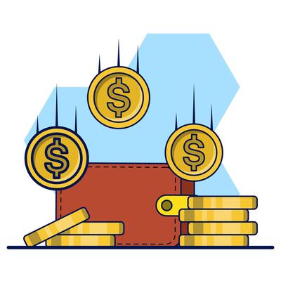 Money Saving Concept. Isolated Saving Money Icon. Business and 