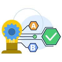 concept of sharing ideas, generating ideas, problem solving, networking, Sharing ideas or knowledge, transferring information, Solutions or reasons to solve business problems, finding answers. vector