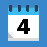 Calendar icon concept, date element, date change on calendar, number of days remaining flat design concept illustration. simple modern graphic elements for blank state ui, infographics. vector