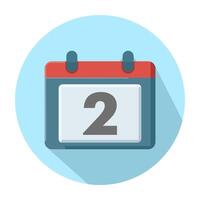 Calendar icon concept, date element, date change on calendar, number of days remaining flat design concept illustration. simple modern graphic elements for blank state ui, infographics. vector