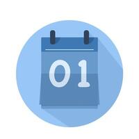 Calendar icon concept, date element, date change on calendar, number of days remaining flat design concept illustration. simple modern graphic elements for blank state ui, infographics. vector