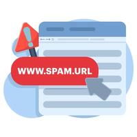 concept Concept do not click on spam URLs, suspicious and dangerous hyperlinks. modern graphic elements for landing page, blank state ui, infographics, icons. flat design illustration. vector