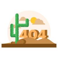 Desert landscape concept, 404 error page. problematic site, technology department fixes errors on broken web page. 404 page error scene. graphic elements for landing page, ui, infographics, icons. vector
