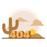 Desert landscape concept, 404 error page. problematic site, technology department fixes errors on broken web page. 404 page error scene. graphic elements for landing page, ui, infographics, icons. vector