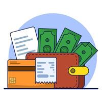 concept of account mutation or financial activity. Banking design elements. Customer savings book. simple modern graphic elements for blank state ui, infographics, icons, flat design illustrations. vector