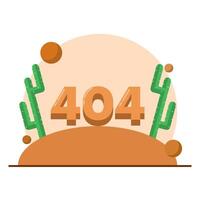Desert landscape concept, 404 error page. problematic site, technology department fixes errors on broken web page. 404 page error scene. graphic elements for landing page, ui, infographics, icons. vector