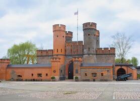 federicosburg portón en kaliningrado, construido en 1852 como parte de el fortaleza foto