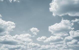 Overcast sky. Dramatic gray sky and white clouds before rain in rainy season. Cloudy and moody sky. Storm sky. Cloudscape. Gloomy and moody background. Overcast clouds. Scene is peaceful and tranquil. photo