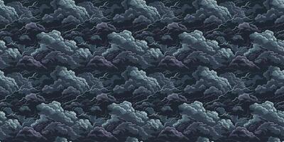 Dark Clouds Seamless Pattern vector