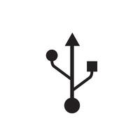USB icon, for logos, templates and web illustrations. vector