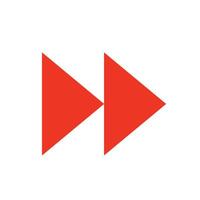 Double arrow, navigation, next, direction flat style isolated icon. Arrow symbol for web site and mobile app design vector