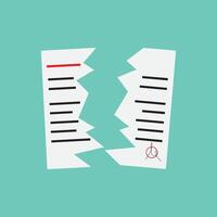 Torn documentation icon. Torn file icon. vector