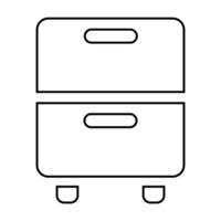 Drawer icon on white background vector
