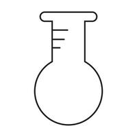 Beaker icon on white background vector