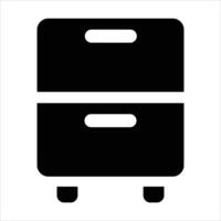 drawer icon on white background vector