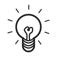 light bulb icon on white background vector