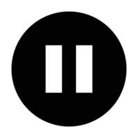pause button icon on white background vector