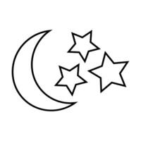 moon icon on white background vector