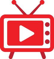 TV flat icon clip art design object. Single high quality outline symbol of light television for web design or mobile app. vector