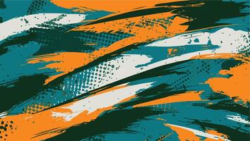 Abstract geometric yellow colorful paint grunge brush texture With halftone pattern for print, fabric, wallpapers, and clothes. vector