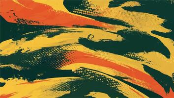 Abstract geometric yellow colorful paint grunge brush texture With halftone pattern for print, fabric, wallpapers, and clothes. vector