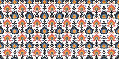 Folk design colorful seamless pattern vector