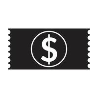 ticket icon on white background vector