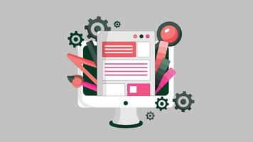 Website Graphic Design Animation computer screen tools video
