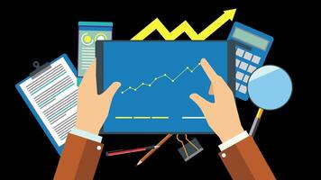 Financial Business Growth Chart Animation video