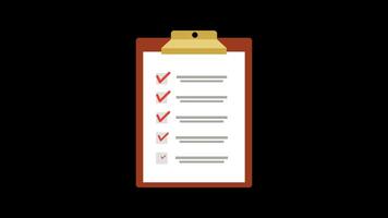 Checklist To Do List Animation video