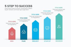 Infographic elements design template, Timeline concept with 5 steps. Can be used for workflow layout, presentation, diagram, banner, and web design. illustration. vector