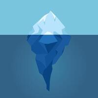 Iceberg Floating in Blue Ocean vector