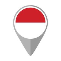 Monaco Flag on Location Pin vector