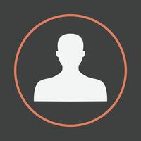 Person man favorable trendy icon attractive abstract illustration artwork design vector