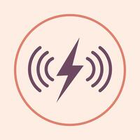 Wireless charging applicable trendy icon gorgeous abstract illustration artwork colorful design vector