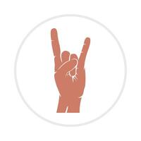 Rock hand applicable trendy icon attractive abstract illustration artwork colorful design vector