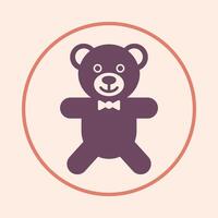Teddy bear applicable trendy icon gorgeous abstract illustration artwork colorful design vector
