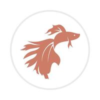 Beta fish applicable trendy icon attractive abstract illustration artwork colorful design vector