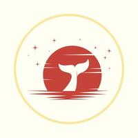 Whale tail helpful trendy icon attractive abstract illustration artwork colorful design vector