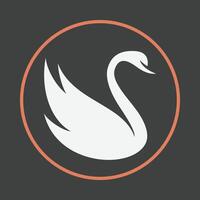 Swan favorable trendy icon attractive abstract illustration artwork design vector