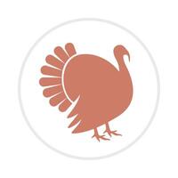 Turkey bird applicable trendy icon attractive abstract illustration artwork colorful design vector