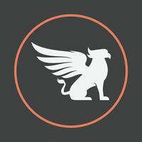 Black griffin favorable trendy icon attractive abstract illustration artwork design vector