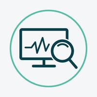 Monitoring friendly trendy icon attractive abstract illustration artwork design vector