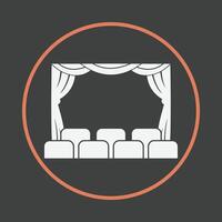 Theater stage favorable trendy icon attractive abstract illustration artwork design vector