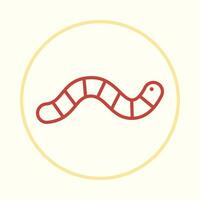 Worm helpful trendy icon attractive abstract illustration artwork colorful design vector