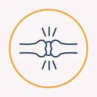 Bone joint trendy icon elegant art colorful abstract background design vector